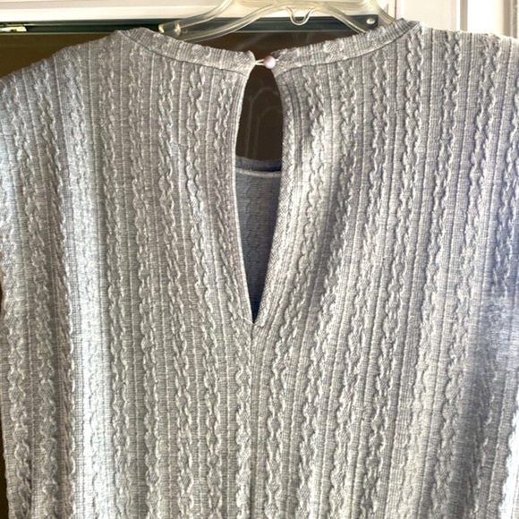 SABRAT BOUTIQUE GRAY KNIT TEXTURED JUMPSUIT  DRAWSTRING WAIST BRAND NEW … - Picture 6 of 12